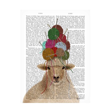 Trademark Fine Art Fab Funky 'Sheep with Wool Hat Portrait Book Print' Canvas Art, 14x19 WAG18881-C1419GG